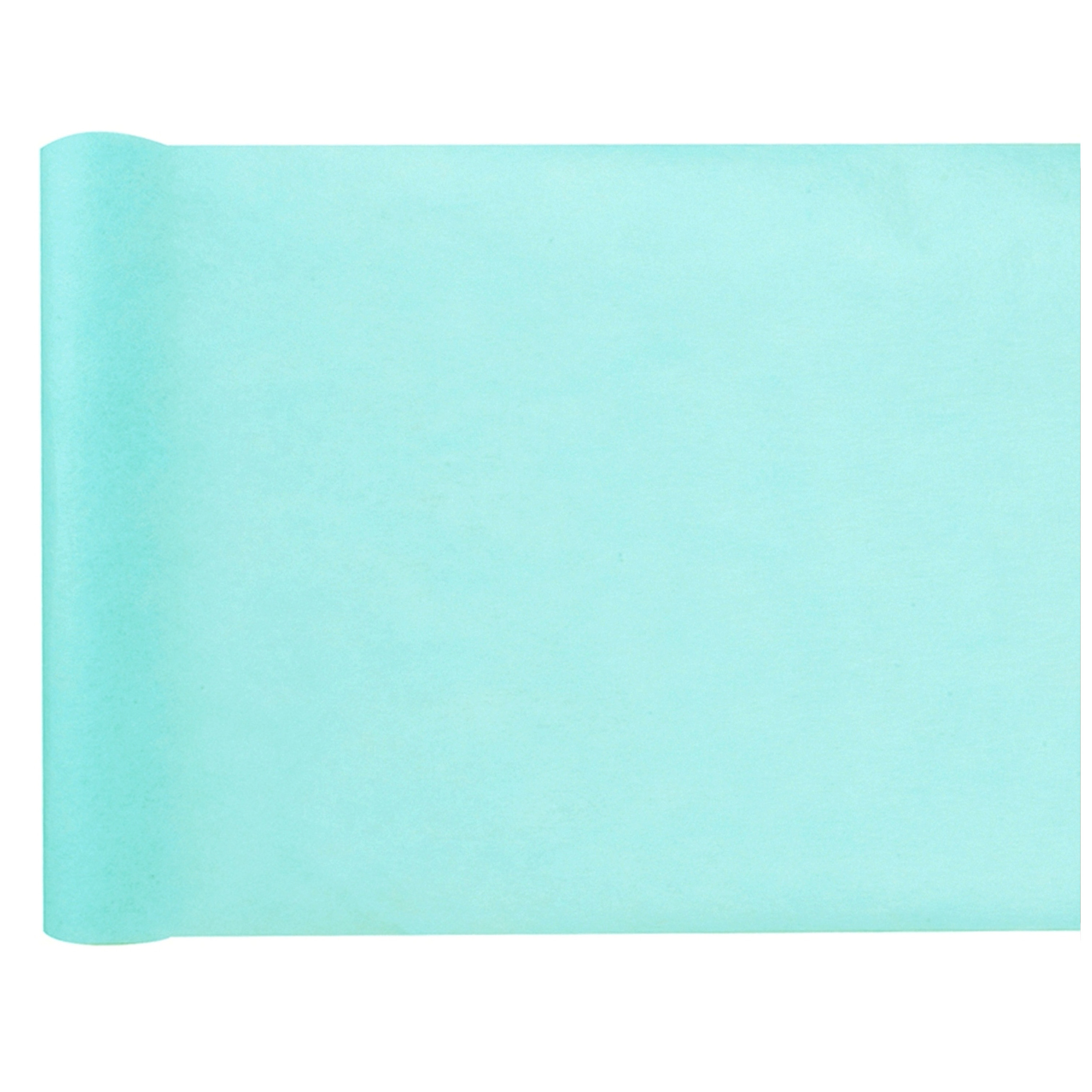 Santex Tafelloper op rol - polyester - azuurblauw - 30 cm x 10 -