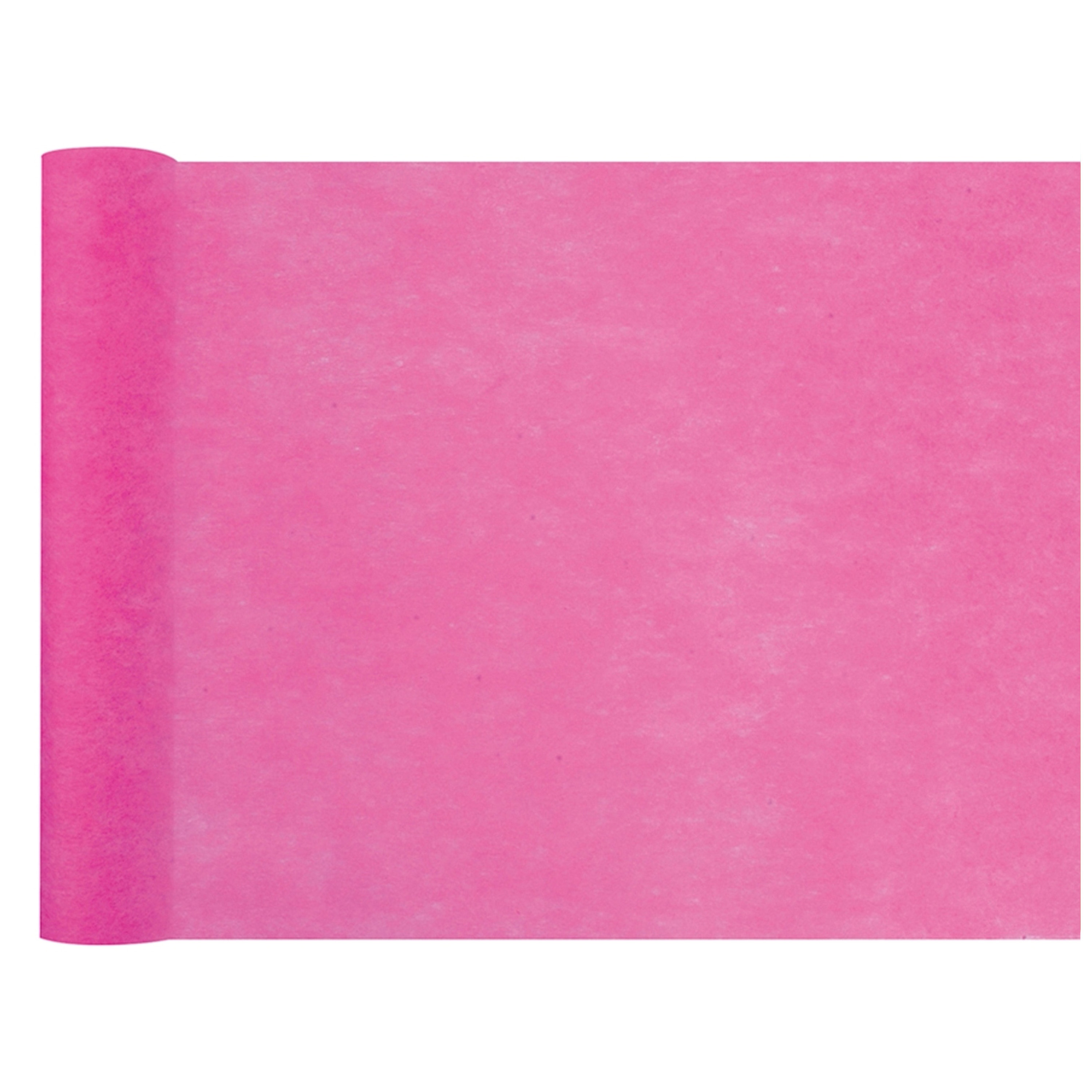 Santex Tafelloper op rol - polyester - fuchsia roze - 30 cm x 10 -