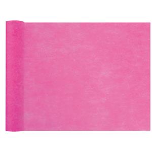 Tafelloper op rol - polyester - fuchsia roze - 30 cm x 10 -