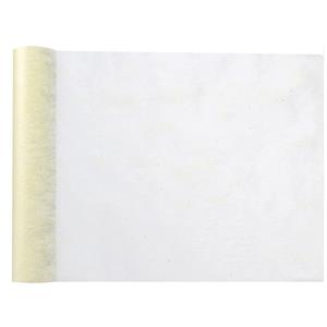 Santex Tafelloper op rol - polyester - ivoor wit - 30 cm x 10 -