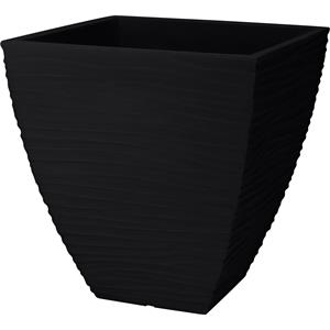 Pro Garden Plantenpot/bloempot Dunes - Tuin - stevig kunststof - antraciet - D40 x H42 cm -