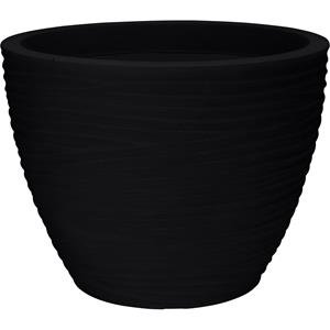 Pro Garden Plantenpot/bloempot Dunes - Tuin - stevig kunststof - antraciet - D50 x H38 cm -