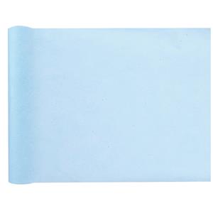 Santex Tafelloper op rol - polyester - lichtblauw - 30 cm x 10 -