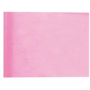 Santex Tafelloper op rol - polyester - lichtroze - 30 cm x 10 -