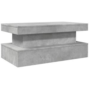 vidaXL Salontafel met LED-verlichting 90x50x40 cm betongrijs