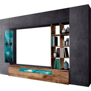 INOSIGN Wandmeubel Egypt 2 kleppen, 2 kleine deuren, 2 grote deuren, rekopbouw breedte 290 hoogte 191 (set, 5-delig)