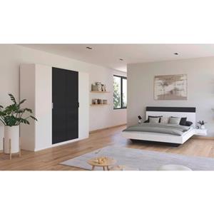 Rauch Slaapkamerserie Monza met draaideurkast breedte 226 cm, bedcombinatie in 2 breedtematen