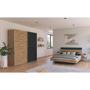 Rauch Slaapkamerserie Monza met schuifdeurkast breedte 218 cm, bedcombinatie in 2 breedtes