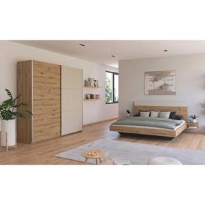 Rauch Slaapkamerserie Monza met schuifdeurkast breedte 218 cm, bedcombinatie in 2 breedtes