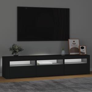vidaXL Tv-meubel met LED-verlichting 180x35x40 cm zwart