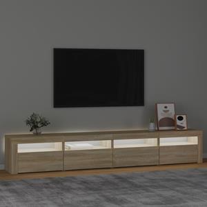 vidaXL Tv-meubel met LED-verlichting 240x35x40 cm sonoma eikenkleurig
