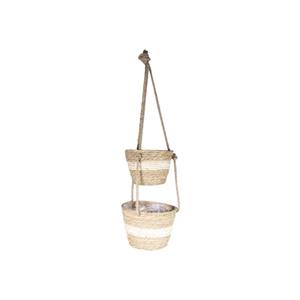 Bela Arte Manden Hangend Ø19xh14cm + Ø22xh17cm Totale Hoogte 75cm Met Plastic Liner