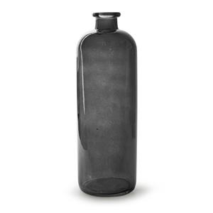 Jodeco Bloemenvaas Jardin - transparant smoke glas - D11 x H33 cm - flesvaas -