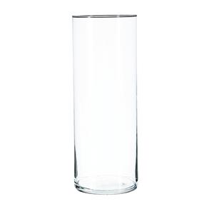 Atmosphera Bloemenvaas cilinder vorm van transparant glas x 15 cm -