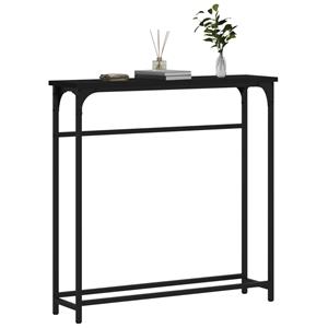 vidaXL Wandtafel 75x19,5x75 cm bewerkt hout zwart