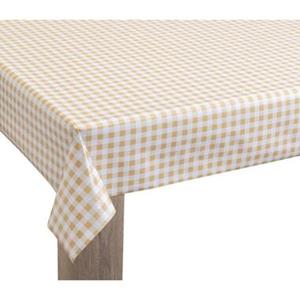 Leen Bakker Tafelzeil Linda - Geel ruit - 140cm