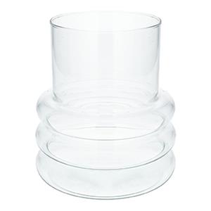 Merkloos Bloemenvaas Sicily - helder transparant glas - D19 x H21 cm - decoratieve vaas - bloemen/takken -