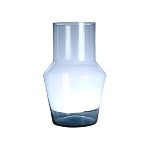 Hakbijl Glass Bloemenvaas Evie - transparant - eco glas - D14 x H25 cm - hoekige vaas -