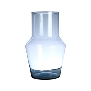Hakbijl Glass Bloemenvaas Evie - transparant - eco glas - D19 x H30 cm - hoekige vaas -