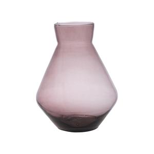 Hakbijl Glass Bloemenvaas Alexandra - transparant mauve - eco glas - D25 x H30 cm -