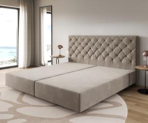 DELIFE Boxspringgestell Dream-Great Mikrofaser Beige 200x200 cm