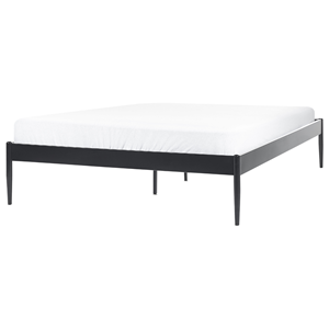 BELIANI Bed metaal zwart 140 x 200 cm VAURS