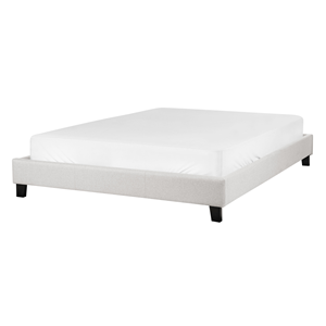 BELIANI Bed stof lichtgrijs 140 x 200 cm ROANNE