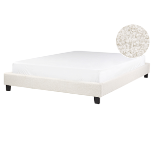 BELIANI Bed bouclé crème 160 x 200 cm ROANNE