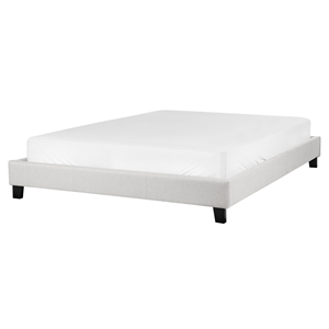 BELIANI Bed stof lichtgrijs 160 x 200 cm ROANNE