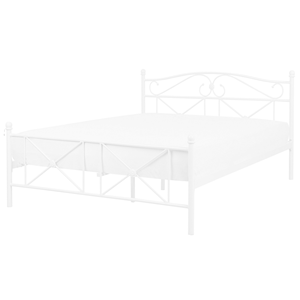 BELIANI Bed metaal wit 140 x 200 cm RODEZ