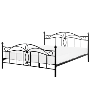 BELIANI Bed metaal zwart 160 x 200 cm ANTLIA