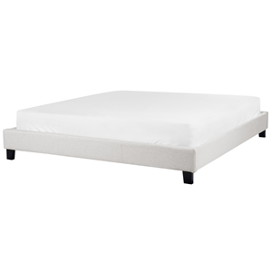 BELIANI Bed stof lichtgrijs 180 x 200 cm ROANNE