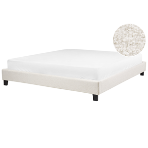 BELIANI Bed bouclé crème 180 x 200 cm ROANNE