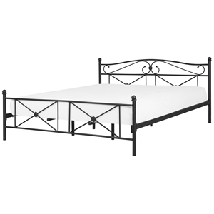 BELIANI Bed metaal zwart 180 x 200 cm RODEZ