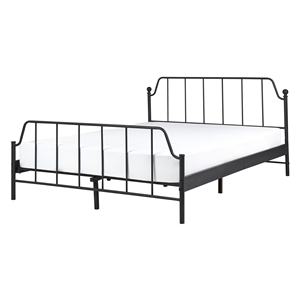 BELIANI Bed metaal zwart 140 x 200 cm MAURESSAC