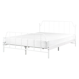 BELIANI Bed metaal wit 140 x 200 cm MAURESSAC