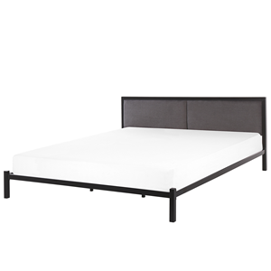 BELIANI Bed metaal zwart/grijs 180 x 200 cm CLAMART