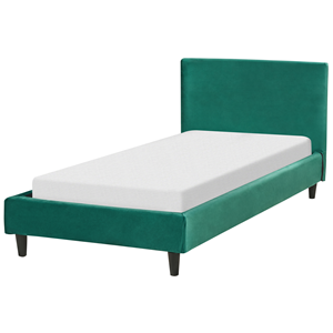 BELIANI Bed fluweel donkergroen 90 x 200 cm FITOU