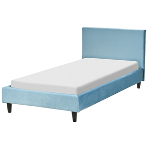 BELIANI Bed fluweel lichtblauw 90 x 200 cm FITOU