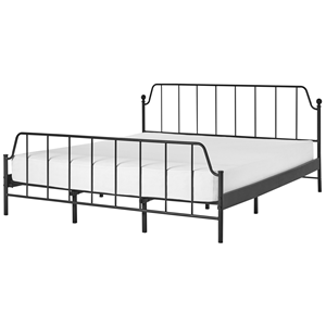 BELIANI Bed metaal zwart 180 x 200 cm MAURESSAC