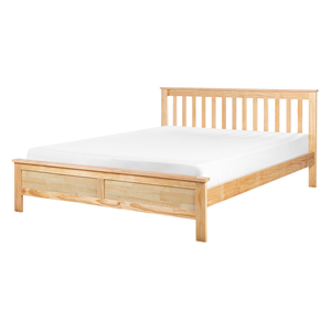 BELIANI Bed hout lichtbruin 140 x 200 cm MAYENNE