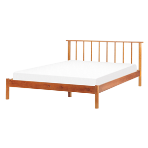 BELIANI Bed hout lichtbruin 140 x 200 cm BARRET II