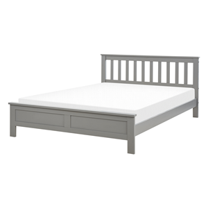 BELIANI Bed hout grijs 140 x 200 cm MAYENNE