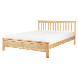 BELIANI Bed hout lichtbruin 160 x 200 cm MAYENNE