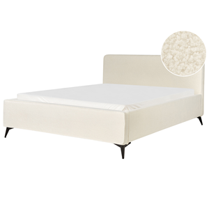 BELIANI Bed bouclé crème 180 x 200 cm VALOGNES