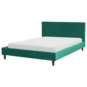 BELIANI Bed fluweel donkergroen 140 x 200 cm FITOU