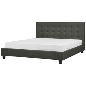 BELIANI Bed stof donkergrijs 180 x 200 cm LA ROCHELLE