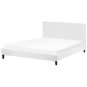 BELIANI Bed fluweel wit 180 x 200 cm FITOU