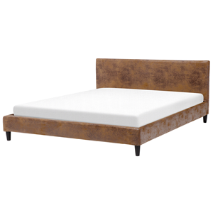 BELIANI Bed kunstleer bruin 180 x 200 cm FITOU