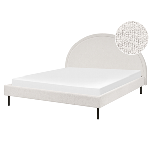 BELIANI Bed bouclé wit 160 x 200 cm MARGUT